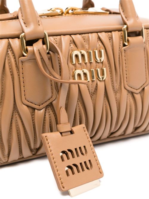 Caramel brown matelassé bag MIU MIU | 5BB142V-OONAN88F098L